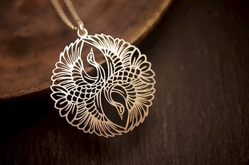 925 純銀仙鶴吊咀(P374) - 不包括銀鏈 -手作