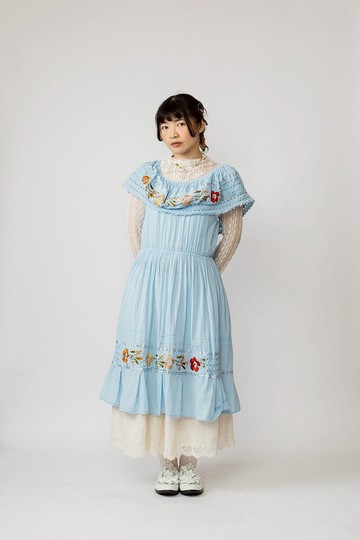 墨西哥刺繡蕾絲洋裝.Mexican Folk Lace Dress【初戀販賣所】B695