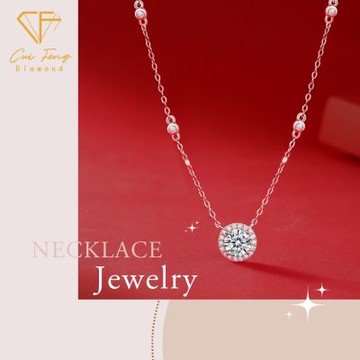 【CF鑽飾】項鍊 莫桑鑽《點點星光》鑽石項鍊 新年 情人禮物 生日送禮 飾品 求婚 告白