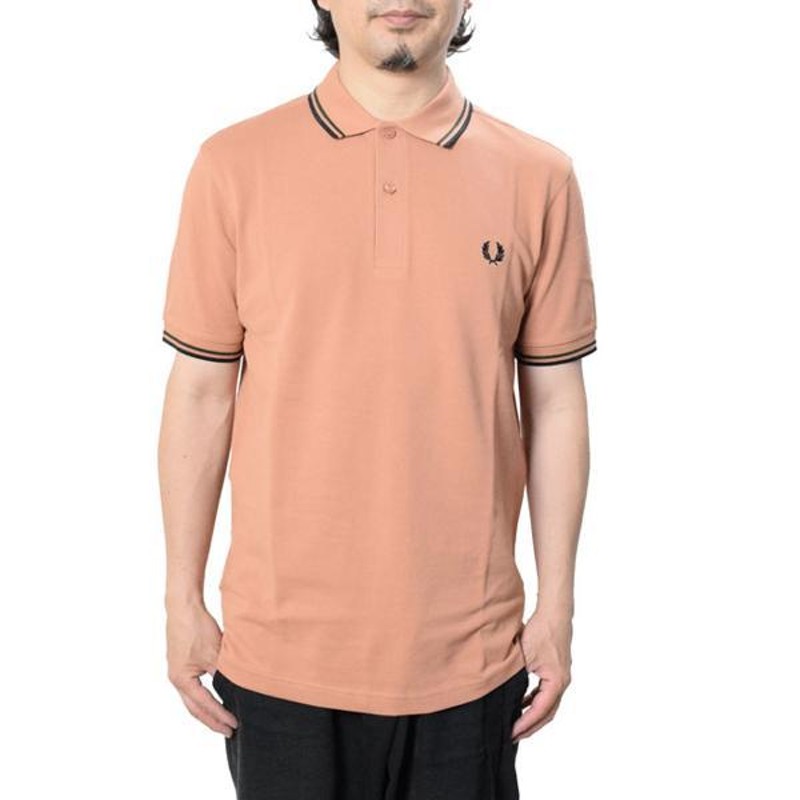 フレッドペリー ポロシャツ ライン入り鹿の子 半袖 FRED PERRY M3600