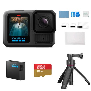 GoPro HERO13 Black 全方位運動攝影機 公司貨 送128G+原電*1+原廠首禮硬殼包+GO-QUICK II 磁吸三腳架+專用保貼x2