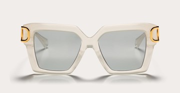Valentino Eyewear Uno - Ivory / Gold Sunglasses