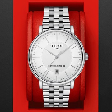 TISSOT天梭 官方授權 CARSON系列 經典簡約機械腕錶 母親節 禮物 推薦 /40mm/T1224071103100