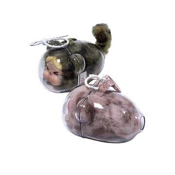 【全網最低價】豹豹貓貓保護殼 搪膠保護殼 收納盒 防塵罩 透明殼 透明保護殼 公仔保護殼 公仔外出包