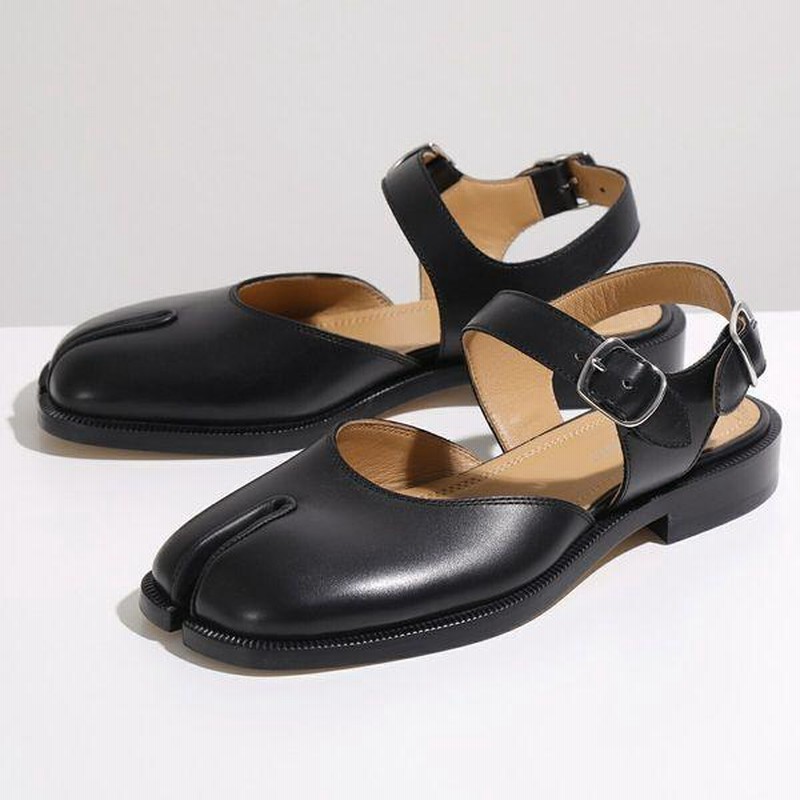 Maison Margiela Tabi レザーミュール | ブラック | FARFETCH JP