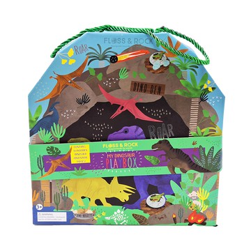 FLOSS&ROCK 角色扮演18片 恐龍樂園 木頭玩具 紙盒 適合3歲以上兒童  1盒