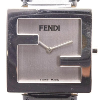 フェンディ FFロゴ 腕時計 024-4000L クオーツ シルバー文字盤 ステンレススチール レザー レディース FENDI 【中古】 |  LINEショッピング