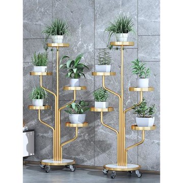 花架子客廳落地式陽臺置物架2024新款移動植物擺放花盆架多層花架