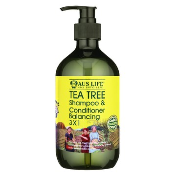 AUS LIFE 澳思萊 茶樹調理活化洗髮精露 平衡油脂、舒緩頭皮、植物萃取  500ml  1瓶