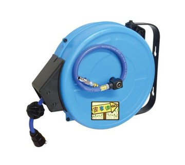[ 家事達 ] 台灣HS- HR-850A 自動收線器 (9.5*12風管 3/8) 12米 特價 風管 輪座