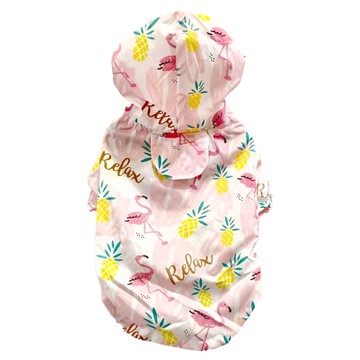 SassyDog 風衣雨衣  12號  粉色火鶴  1件