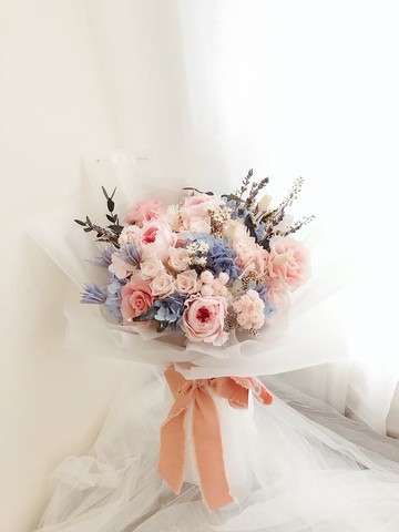 永生花 永生玫瑰花 乾燥花 紀念日禮物 求婚花束 告白 祝賀禮物