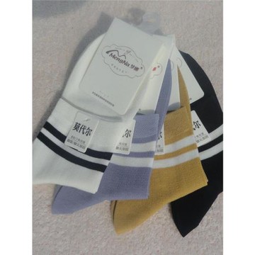 夢娜雙杠莫代爾春夏女棉襪2023新款吸汗防臭