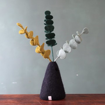 羊毛氈插花植物/尤加利葉