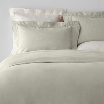 查莉繡洞款100%亞麻被套雙人 暮灰