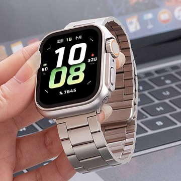 磁吸 三株鋼帶 不鏽鋼錶帶 適用 apple watch 錶帶 S10 9 8 7 6 5 SE 蘋果錶帶 手錶錶帶