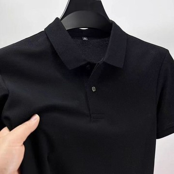 保羅純色POLO衫男士寬鬆大碼短袖T恤男夏季休閒半袖簡約體恤上衣