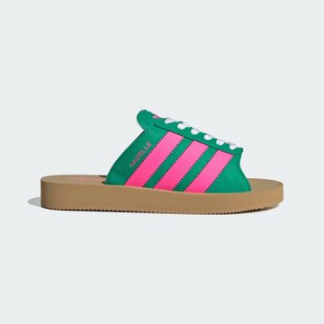 Adidas 愛迪達 Gazelle Beach W [JQ7443] 女 運動拖鞋 涼拖鞋 綁帶 三葉草 綠 粉紅