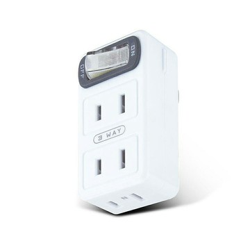 【聖岡科技Dr.AV】RD-831S分接器2孔1開3插(帶燈開關 壁插 分接式插座 防火)