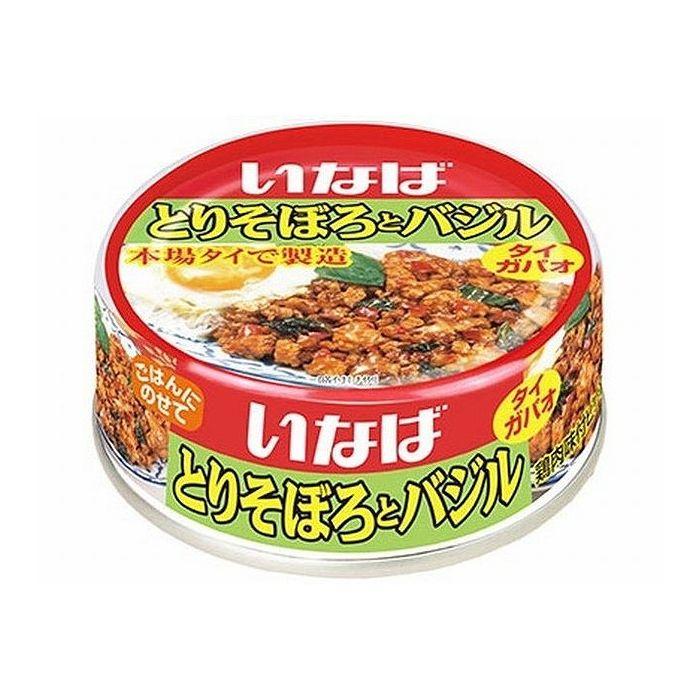 24個セット いなば とりそぼろとバジル 缶 75g x24 まとめ売り セット販売 お徳用 おまとめ品 代引不可