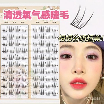 免膠假睫毛 假睫毛 張元英衕款愛豆女團係列假睫毛睫毛書自然仿真單簇分段三部曲新手 睫毛 眼睫毛 ZXYM