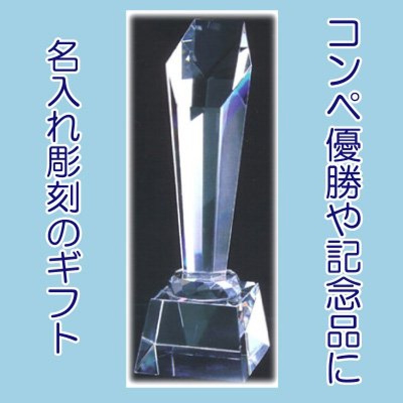 一部予約販売中】 ホールインワン記念やコンペ優勝 名入れ プレゼント ギフト 誕生日 還暦祝い 出産祝い 結婚祝い 退職祝い 名前入り  クリスタル製名入れトロフィーB