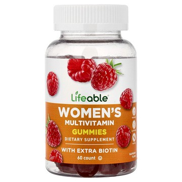 Lifeable, 女性多維生素軟糖，樹莓味，60 粒軟糖