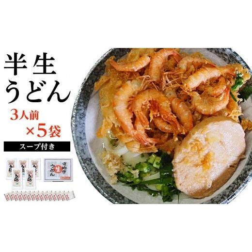 ふるさと納税 香川県 坂出市 半生うどん 15食入