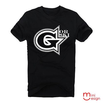 Minidesign-美式風潮大G字母潮流設計短T 五色