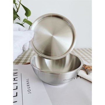 Chockmen 18-10不銹鋼雙層帶蓋碗寶寶吃飯碗兒童防燙湯碗家用中號