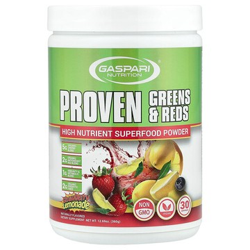 Gaspari Nutrition, 證明綠色/紅色，草莓檸檬水味，12.69 盎司（360 克）