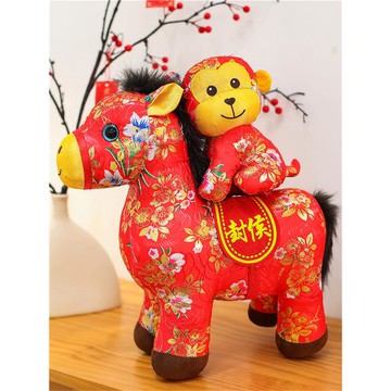 2026馬年吉祥物馬上封侯玩偶毛絨玩具公仔兒童男女擺件新年禮物品