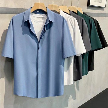 很仙的襯衫ins潮男韓版潮流帥氣痞帥襯衣港風發型師隱扣垂感上衣