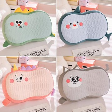 乳膠冰絲記憶棉小枕頭貓動物單人午睡枕辦公室趴睡神器學生午休枕