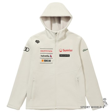 Descente 迪桑特 連帽外套 男裝 刷毛 保暖 拉鍊口袋 米【運動世界】SQ423SKTO1-LBEG
