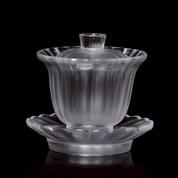 琉璃蓋碗茶杯大家用泡茶三才茶碗玻璃加厚功夫藝術敬茶碗玻璃蓋碗