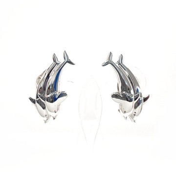 [日本直郵，二手，品相良好] Georg Jensen 海豚耳夾Arno Malinowski 129銀925