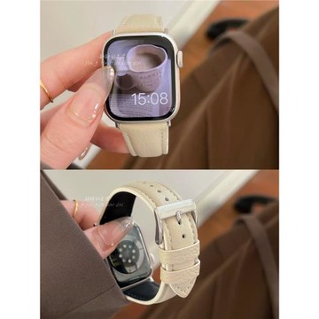 德國Togo真皮軟商務男女適用于s10代applewatch靜靜的表帶iwatch9