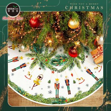 摩達客(多款可選)聖誕樹裙90cm_聖誕樹裝飾底墊