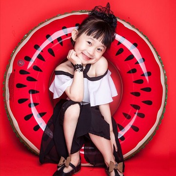 兒童影樓道具創意西瓜造型游泳圈充氣道具創意寶寶拍照道具