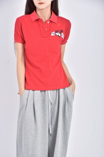 (M) abercrombie fitchpolo紅色短袖上衣