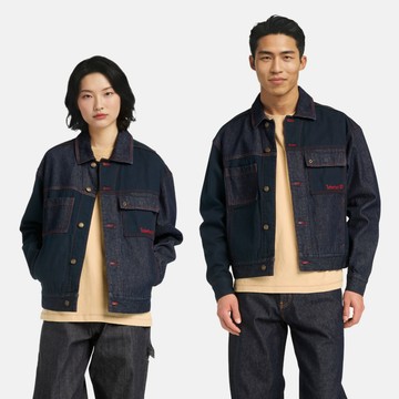Timberland 中性藍色馬年特別款牛仔外套｜A5MWPAEL