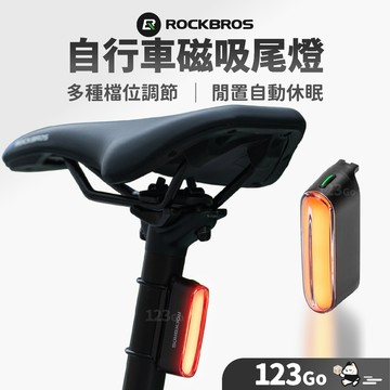 隔日到貨 | ROCKBROS洛克兄弟 自行車磁吸尾燈 腳踏車尾燈 感應自行車尾燈 智能剎車燈 騎行裝備 公路車 夜騎燈