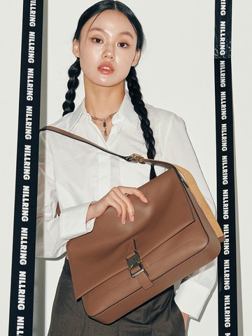 5PM 30 Large Shoulder Bag_Ash Brown