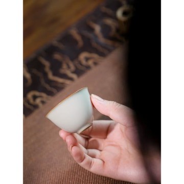 溪上雅觀 汝窯 曼佑杯 景德鎮陶瓷手工茶器主人杯