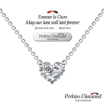 GIA PERKINS 伯金仕 Heart Cut  心形 鑽石項鍊
