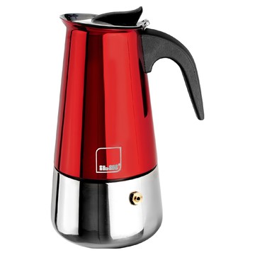 ibili 不鏽鋼摩卡壺 4杯  1個  火焰紅