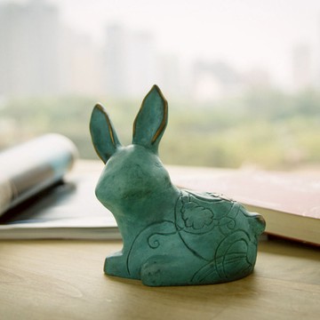 筌美術Gallery Chuan | 青銅時期系列_《大展鴻圖》兔造型銅雕