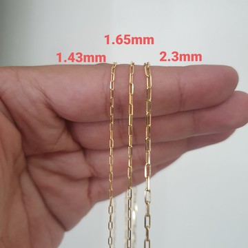 14K金項鍊 迴紋針 項鍊    黃K金//白K金//玫瑰金