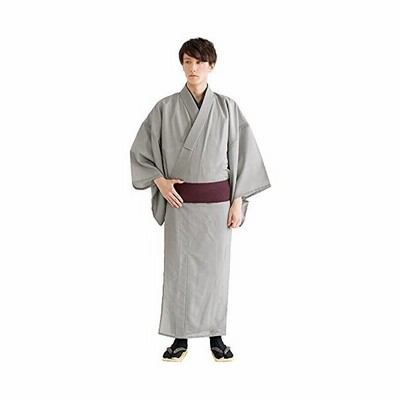 キョウエツ 着物 メンズ 夏 夏用 男 男性 和服 洗える着物 単衣 黒 緑 駒絽 L 湊鼠 通販 Lineポイント最大get Lineショッピング